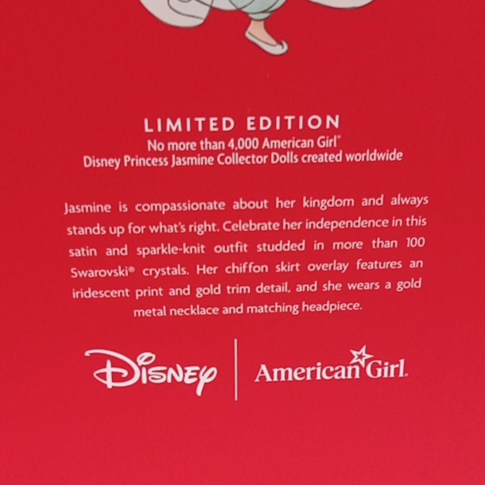 American Girl Disney Princess Jasmine Collector Series Doll With Original Box - Picture 10 of 16